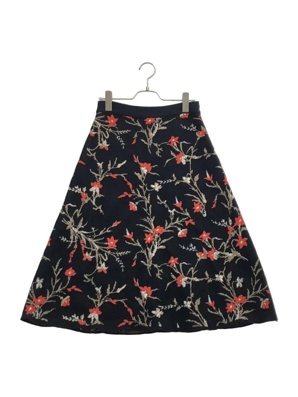 Balenciaga Flower Jacquard Knit Skirt Black 36